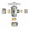 Thrifco Plumbing 5/8 Inch Comp x 3/8 Inch Comp x 1/4 Inch Comp Multi Turn Brass Angle Stop 4405596